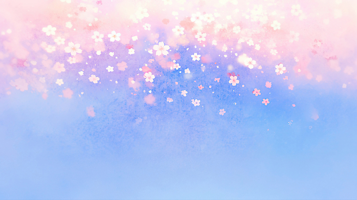JPG 계절 꽃잎 꽃 컬러 하늘색 백그라운드 이동 일러스트 자연 하늘 봄 벚꽃 변화 장면 화사함 조화 뷰티풀 상상력 흩날리기 국내일러스트 AI일러스트 AI콘텐츠 식물 컨셉 모션 파란색 생태계 파일형식