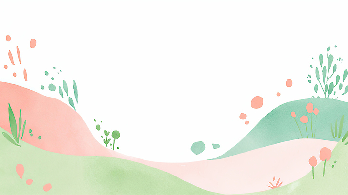 JPG 식물 디자인 감정 선 분홍색 컬러 백그라운드 일러스트 자연 생명 추상 수채화 풍경 초록색 환경 공간 점 원형 그림 부드러움 조화 차분 국내일러스트 AI일러스트 AI콘텐츠 도형 컨셉 무늬 감각 생태계 파일형식