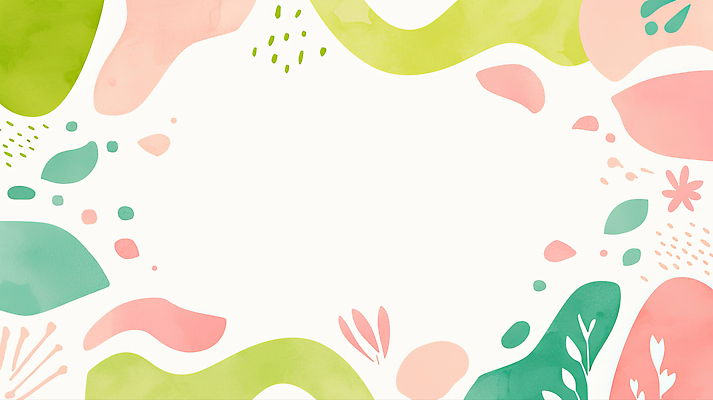 JPG 모양 디자인 분홍색 컬러 백그라운드 패턴 일러스트 추상 수채화 그래픽 장식 초록색 디지털 다양 표현 그리기 중앙 그림 구성 국내일러스트 AI일러스트 AI콘텐츠 다수 무늬 모션 파일형식