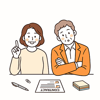 부부 여자 노년 남자 생각 일러스트 손가락 탁자 표정 대화 협상 노후 펜 팔짱 노부부 도구 기록 업무 작업 계약 문서 서명 의견 소통 국내일러스트 AI파일 손 커플 가구 컨셉 비즈니스 모션 말하기 사람 성인 필기구 파일형식 벡터