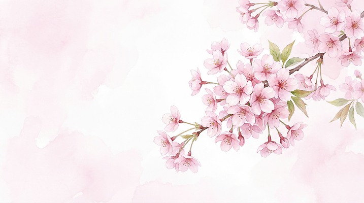 JPG 나무 식물 디자인 계절 꽃잎 꽃 예술 분홍색 백그라운드 잎 일러스트 자연 생명 수채화 풍경 봄 벚꽃 뷰티풀 국내일러스트 AI일러스트 AI콘텐츠 컬러 생태계 파일형식