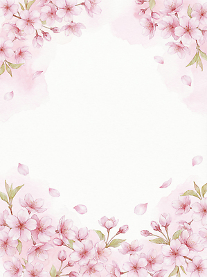 JPG 식물 꽃잎 꽃 분홍색 컬러 백그라운드 일러스트 자연 생명 수채화 거리 프레임 풍경 장식 봄 벚꽃 흰색 떨어짐 부드러움 화사함 조화 뷰티풀 국내일러스트 AI일러스트 AI콘텐츠 계절 컨셉 감각 생태계 파일형식