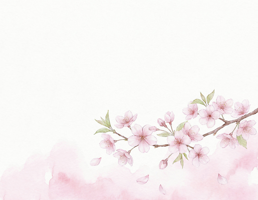 JPG 식물 꽃잎 꽃 예술 분홍색 백그라운드 잎 일러스트 자연 하늘 수채화 풍경 봄 벚꽃 떨어짐 화사함 뷰티풀 색감 국내일러스트 AI일러스트 AI콘텐츠 계절 컬러 컨셉 생태계 파일형식