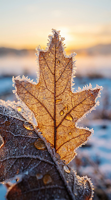 JPG 나무 편집이미지 겨울 자연 생명 아침 나뭇잎 야외 햇빛 반사 일출 얼음 물방울 서리 겨울풍경 편집실사 AI포토 AI콘텐츠 주간 자연요소 식물 계절 잎 풍경 태양 노을 CG 생태계 파일형식