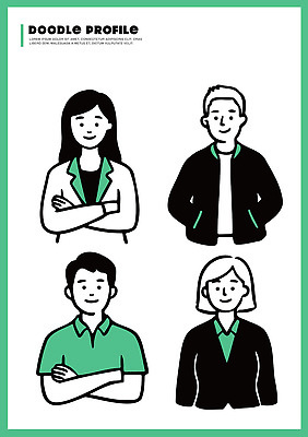 캐릭터 손 디자인 옷 여자 남자 얼굴 포즈 일러스트 사람 앞모습 표현 그룹 그림 드로잉 프로필 스타일 국내일러스트 AI파일 뷰포인트 미술 신체부위 파일형식 벡터