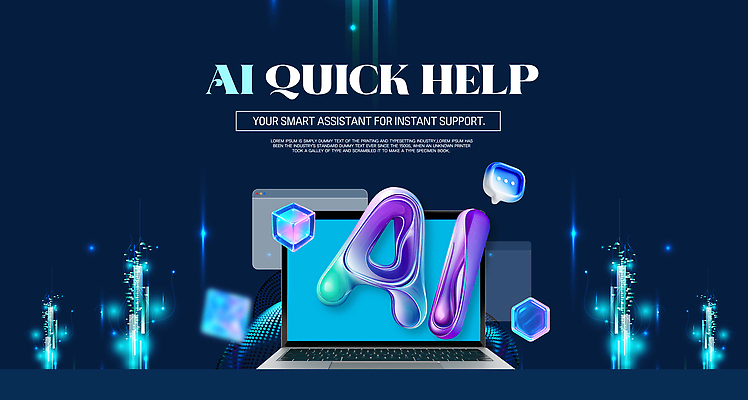템플릿 기술 컴퓨터 스크린 정보 도움 메시지 상담 시스템 요청 소프트웨어 지원 사용자 AI_인공지능 이미지템플릿 AI파일 컨셉 전자제품 파일형식 벡터