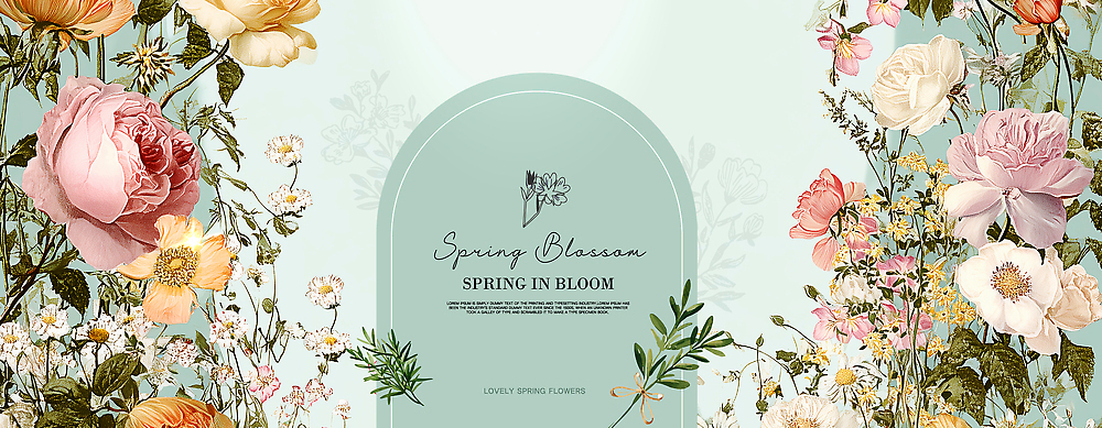 식물 편집이미지 꽃 컬러 자연 풍경 정원 봄 다양 화려 조화 만개 뷰티풀 이미지편집 AI파일 계절 다수 컨셉 생태계 파일형식 벡터