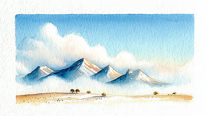 JPG 나무 디자인 예술 백그라운드 일러스트 자연 하늘 수채화 산 풍경 황혼 물감 흙 공간 스케치 질감 조화 뷰티풀 창작 국내일러스트 AI일러스트 AI콘텐츠 식물 미술 일몰 미술도구 생태계 파일형식