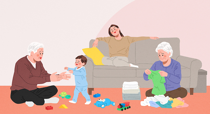 남자 감정 컨셉 의자 가족 관계 모션 표정 사람 감각 손주 파일형식 벡터 조부모 손자 놀이 소파 시간 즐거움 웃음 아기 장난감 컬러 편안함 사랑 세대 함께함 어린이 돌봄 일러스트 국내일러스트 AI파일 자녀 부모 육아
