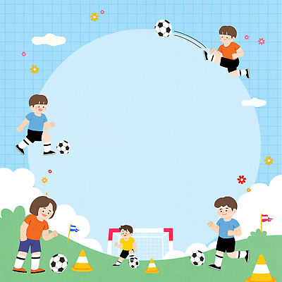 감정 스포츠 컨셉 스포츠시설 관계 모션 건강 사람 구기 공간 파일형식 벡터 어린이 축구 운동장 공 골대 활발 친구 즐거움 협력 연습 놀이 운동 운동선수 공차기 AI파일 일러스트 국내일러스트 예체능