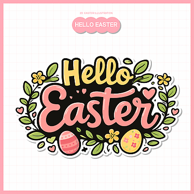 식물 계절 포유류 부활절 이벤트 반려동물 계란 알 파일형식 벡터 이스터 축제 디자인 컬러 꽃 메시지 장식 기념일 봄 그래픽 동물 고양이 파티 뒷마당 예술 일러스트 국내일러스트 AI파일 부활절계란