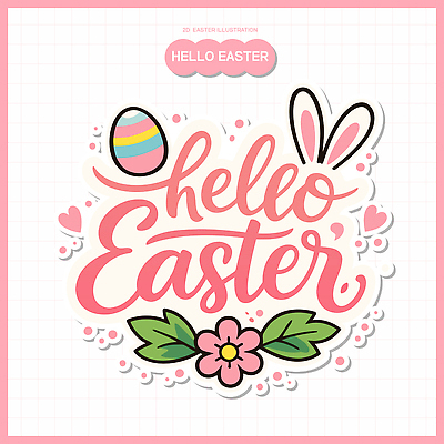 식물 기념일 컬러 컨셉 부활절 계란 알 머리띠 화폐기호 파일형식 벡터 백그라운드 분홍색 귀여움 꽃 토끼머리띠 장식 디자인 축하 달란트 화사함 그래픽 디지털아트 그림 일러스트 국내일러스트 AI파일 부활절계란