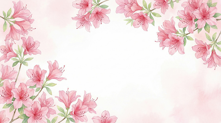 식물 계절 꽃 컬러 컨셉 미술 생태계 파일형식 AI콘텐츠 철쭉 분홍색 백그라운드 디자인 그림 자연 예술 수채화 봄 뷰티풀 장식 장면 화사함 화초 꽃잎 산업 창의력 작품 JPG 일러스트 국내일러스트 프레임 진달래 AI일러스트