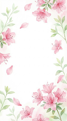 식물 꽃 컬러 무늬 생태계 파일형식 AI콘텐츠 백그라운드 디자인 분홍색 초록색 뷰티풀 자연 잎 수채화 그림 장식 예술 조화 추상 프레임 계절 장미 JPG 일러스트 국내일러스트 진달래 AI일러스트
