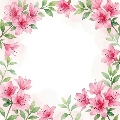 JPG 식물 디자인 계절 꽃 예술 분홍색 컬러 백그라운드 잎 일러스트 자연 수채화 프레임 연꽃 그래픽 장식 공간 기록 화려 진달래 그림 국내일러스트 컨셉 생태계 파일형식