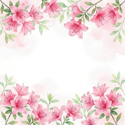 JPG 식물 디자인 꽃 예술 분홍색 컬러 백그라운드 일러스트 자연 나뭇잎 수채화 프레임 그래픽 장식 봄 화장품 벚꽃 진달래 창의성 국내일러스트 계절 잎 뷰티 생태계 파일형식