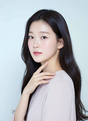 JPG 모델 편집이미지 긴머리 손 얼굴 포즈 자연 표정 미소 빛 뷰티 머리 카메라 피부 뷰티풀 의료성형뷰티 스타일 편집실사 AI인물포토 AI콘텐츠 헤어스타일 신체부위 전자제품 CG 생태계 파일형식 AI포토