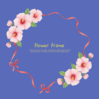 식물 계절 꽃 컨셉 무늬 프레임 생태계 파일형식 리본 장식 봄 컬러 백그라운드 디자인 그림 뷰티풀 꽃다발 예술 색채 오브젝트 패턴 자연 화사함 PSD 일러스트 국내일러스트 꽃프레임 무궁화