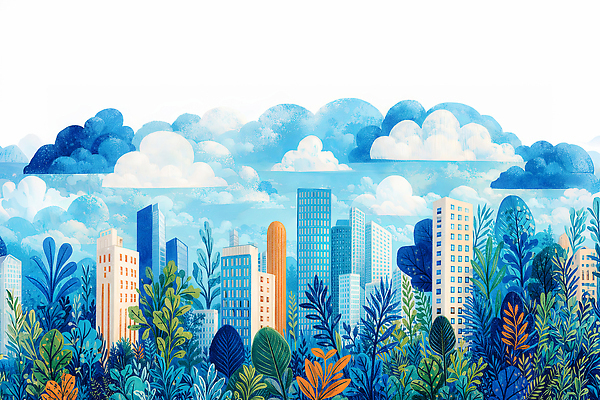 자연요소 식물 건축 컬러 건물 야간 생태계 파일형식 풍경_경치 AI콘텐츠 도시 빌딩 나무 하늘 풍경 주간 파란색 환경 자연 구조물 그림 그래픽 야경 디지털아트 JPG 일러스트 국내일러스트 AI일러스트