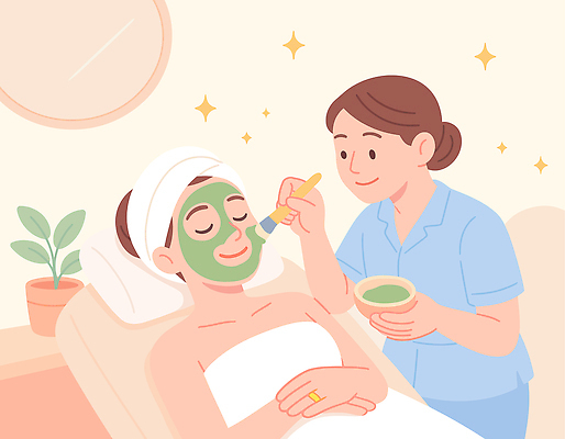 주간 드레스 계절 컬러 결혼 컨셉 의학 사람 신체부위 청결 감각 생태계 파일형식 벡터 마사지 얼굴 피부 마스크 여름 스파 여자 치료 건강 아침 편안함 뷰티 수분_꽃가루 휴식 관리 서비스 뷰티풀 자연 초록색 클렌징 AI파일 일러스트 국내일러스트 웨딩드레스 신부 준비