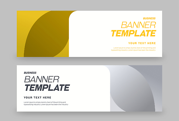 템플릿 디자인 배너 배너템플릿 회사 비즈니스 그래픽 노란색 회색 금색 흰색 알림 마케팅 스타일 사용자 AI파일 컬러 파일형식 벡터