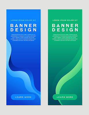 템플릿 디자인 배너 배너템플릿 세로배너 물결 컬러 곡선 버튼 그래픽 초록색 파란색 정보 알림 레이아웃 마케팅 스타일 배너세트 AI파일 선 세로 세트 파일형식 벡터