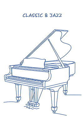 모양 디자인 문화 예술 선 악기 음악 연주 라인일러스트 일러스트 노래 스튜디오 소리 공연 피아노 클래식 공연장 재즈 하모니 멜로디 국내일러스트 AI파일 컨셉 문화예술 이벤트 건반악기 극장 파일형식 벡터