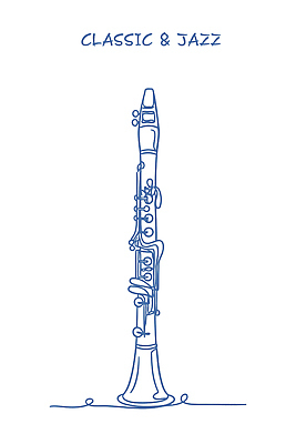 디자인 예술 선 악기 음악 백그라운드 연주 음표 라인일러스트 일러스트 텍스트 소리 공연 표현 클래식 그림 심플 클라리넷 재즈 창의력 창작 스타일 국내일러스트 AI파일 기호 컨셉 문화예술 이벤트 목관악기 파일형식 벡터