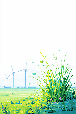 JPG 식물 농업 일러스트 자연 하늘 생명 바람 날씨 씨앗 풍경 초원 농장 환경 흙 풍차 에너지 변화 땅 청정 국내일러스트 AI일러스트 AI콘텐츠 자연요소 산업 컨셉 생태계 파일형식