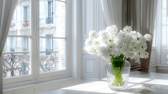 JPG 나무 편집이미지 꽃 창문 실내 상반신 인테리어 꽃병 방 흰색 창가 편집실사 식물 디자인 컬러 내부 CG 파일형식