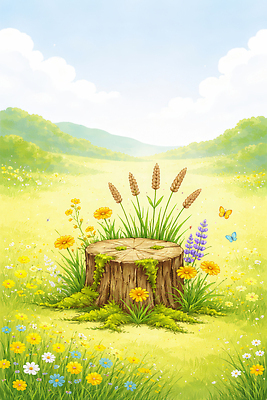 JPG 나무 식물 꽃 컬러 나비 일러스트 자연 생명 풍경 초원 여름 햇빛 환경 들꽃 위험 생태계 나무밑둥 인기 국내일러스트 AI일러스트 AI콘텐츠 계절 곤충 컨셉 태양 파일형식