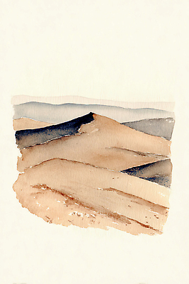 JPG 모양 디자인 예술 모래 컬러 일러스트 자연 하늘 수채화 회화 풍경 표현 땅 언덕 그림 작품 소재 조화 창작 국내일러스트 AI일러스트 AI콘텐츠 말하기 미술 생태계 파일형식