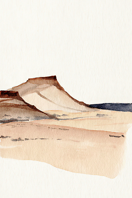 JPG 컬러 일러스트 자연 하늘 생명 거리 풍경 물감 공간 사막 언덕 그림 먼지 지형 채색 단순화된 자연물 평원 국내일러스트 AI일러스트 AI콘텐츠 미술 미술도구 생태계 파일형식