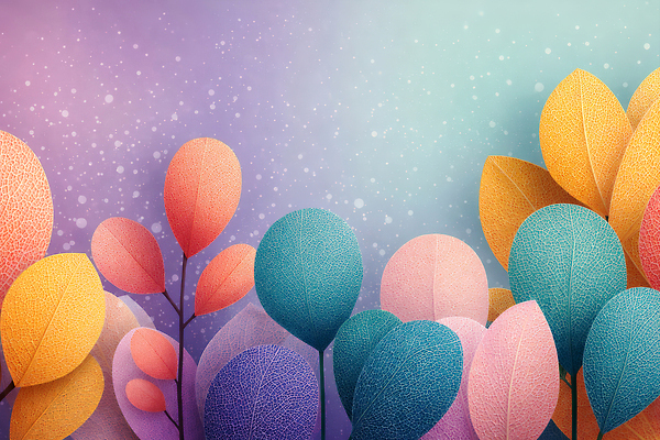 JPG 모양 디자인 선 컬러 백그라운드 패턴 일러스트 자연 나뭇잎 그래픽 활발 화려 배열 그림 심플 이미지 조화 국내일러스트 AI일러스트 AI콘텐츠 컨셉 잎 무늬 생태계 파일형식