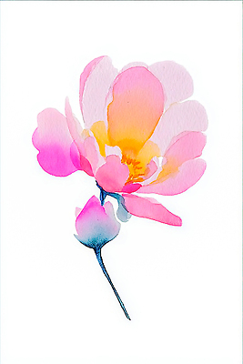 JPG 식물 디자인 꽃잎 꽃 화초 예술 분홍색 컬러 백그라운드 일러스트 자연 생명 수채화 노란색 표현 그림 작품 뷰티풀 국내일러스트 미술 생태계 파일형식