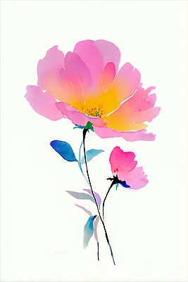 JPG 모양 식물 디자인 계절 꽃 예술 분홍색 컬러 백그라운드 잎 일러스트 자연 생명 수채화 여름 봄 그림 뷰티풀 국내일러스트 생태계 파일형식