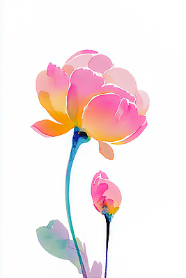 JPG 모양 꽃 컬러 백그라운드 일러스트 자연 생명 새싹 성장 크기 배열 그림 화사함 조화 뷰티풀 색감 색채 정물화 국내일러스트 AI일러스트 AI콘텐츠 식물 컨셉 생태계 파일형식