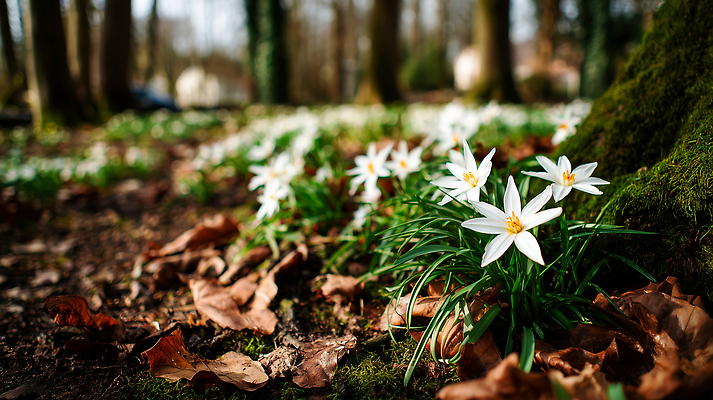 JPG 나무 식물 편집이미지 꽃 자연 바닥 풍경 일상 봄 들꽃 숲 주위 조용 마른잎 편집실사 AI포토 AI콘텐츠 계절 잎 라이프 CG 생태계 파일형식