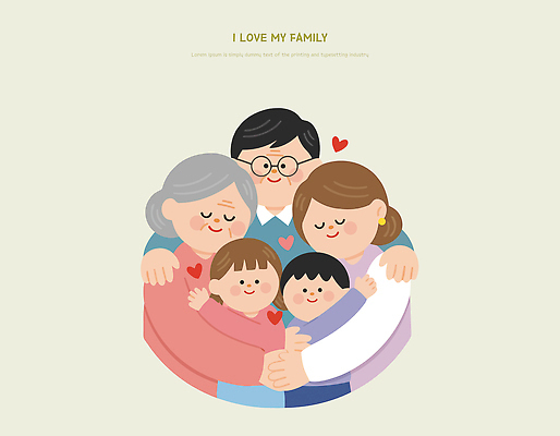 행복 감정 할머니 어린이 일러스트 가족 모션 포옹 주택 함께함 따뜻함 대화 사랑 웃음 부모 모임 그림 순간 국내일러스트 AI파일 여자 노년 컨셉 관계 안기 표정 말하기 사람 건물 파일형식 벡터