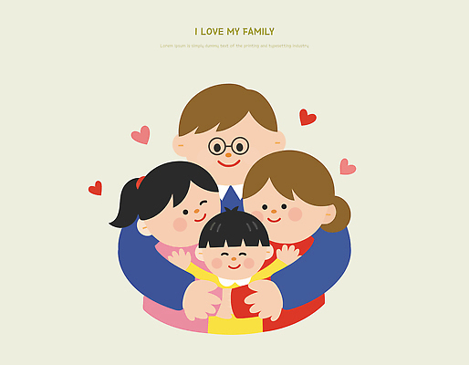 행복 일러스트 가족 관계 포옹 함께함 사랑 웃음 부모 표현 즐거움 그림 장면 교감 순간 동심 국내일러스트 AI파일 감정 컨셉 안기 표정 파일형식 벡터