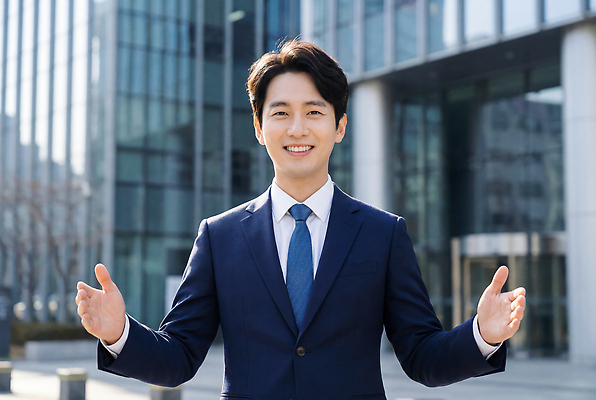 JPG 편집이미지 직업 헤어스타일 손 남자 비즈니스 모션 사람 정장 야외 건물 사무실 기쁨 모던 의료성형뷰티 편집실사 AI인물포토 AI콘텐츠 건축물 옷 감정 신체부위 CG 파일형식 AI포토