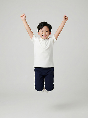 JPG 편집이미지 행복 어린이 모션 표정 웃음 소년 공중 달리기 기쁨 즐거움 의료성형뷰티 편집실사 AI인물포토 AI콘텐츠 남자 감정 사람 CG 파일형식 AI포토