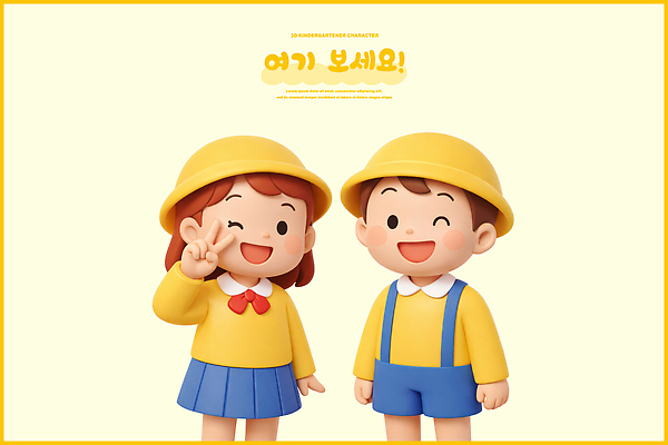 PSD 편집이미지 캐릭터 옷 행복 어린이 백그라운드 모션 함께함 3D캐릭터 표정 웃음 친구 노란색 유치원 유치원생 단순화된 편집3D 교육 감정 컬러 컨셉 관계 사람 3D 파일형식
