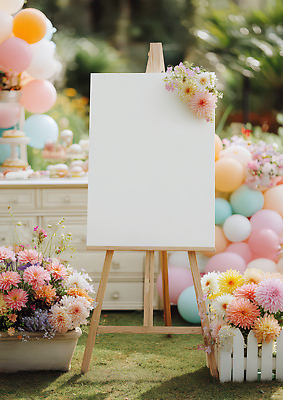 JPG 식물 편집이미지 꽃 행복 컬러 자연 탁자 디저트 이벤트 장식 파티 정원 봄 생일 이젤 캔버스 풍선 조화 목업 편집실사 AI컴퓨터그래픽 AI콘텐츠 계절 기념일 감정 음식 가구 미술도구 CG 생태계 파일형식