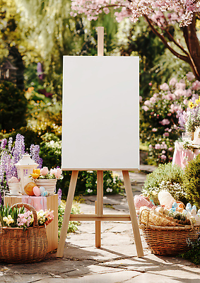 JPG 식물 편집이미지 꽃 예술 장식 장미 소풍 바구니 정원 알 봄 유채 이젤 그림 캔버스 목업 편집실사 AI컴퓨터그래픽 AI콘텐츠 계절 야외활동 미술도구 CG 파일형식