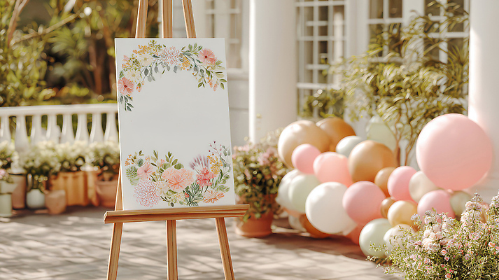 JPG 식물 편집이미지 꽃 행복 컬러 이벤트 장식 햇빛 파티 정원 봄 만남 현수막 생일 이젤 준비 캔버스 풍선 목업 편집실사 AI컴퓨터그래픽 AI콘텐츠 계절 기념일 감정 컨셉 태양 미술도구 CG 파일형식