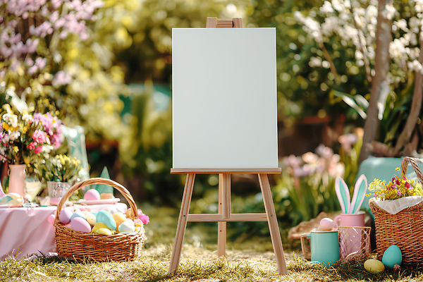 JPG 편집이미지 꽃 감정 예술 컬러 모션 자연 아이디어 야외 장식 정원 계란 봄 그리기 이젤 캔버스 화단 목업 편집실사 AI컴퓨터그래픽 AI콘텐츠 식물 계절 컨셉 알 미술도구 CG 생태계 파일형식