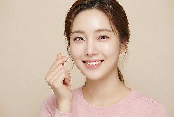 JPG 편집이미지 여자 감정 얼굴 포즈 손가락 사랑 미소 사람 하트 표현 소통 밝은색 의료성형뷰티 편집실사 AI인물포토 AI콘텐츠 모양 손 컨셉 표정 신체부위 CG 파일형식 AI포토