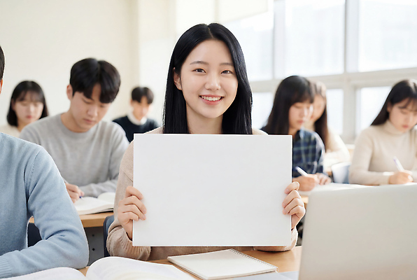JPG 편집이미지 학생 교육 대학생 교실 청소년 수업 웃음 소녀 학습 교사 공책 강의 집중 대학교 소통 개강 개학 의료성형뷰티 편집실사 AI인물포토 AI콘텐츠 직업 여자 어린이 컨셉 학교 문구용품 표정 사람 CG 파일형식 AI포토