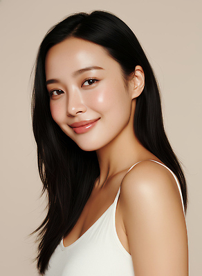 JPG 편집이미지 여자 감정 얼굴 포즈 조명 건강 미소 웃음 동양인 카메라 촬영 표현 단순화된 의료성형뷰티 스타일 편집실사 AI인물포토 AI콘텐츠 표정 사람 인종 신체부위 전자제품 CG 파일형식 AI포토